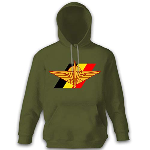 Copytec Belgas Paracaidista paracaídas Brigade Nadadores Emblema Militar – kapen Pullover – Sudadera para Mujer # 8601 Verde Oliva XX-Large