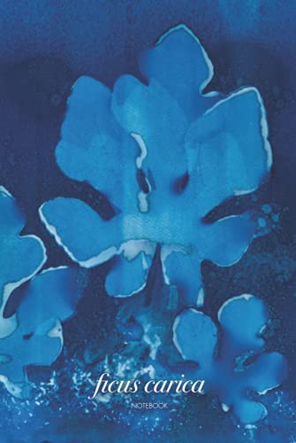 Libreta Bullet Journal. Ficus Carica: Cubierta inspirada en las plantas y árboles del Mediterráneo con un bello Azul de Prusia. 100 páginas. 15,24 x 22,86 cm