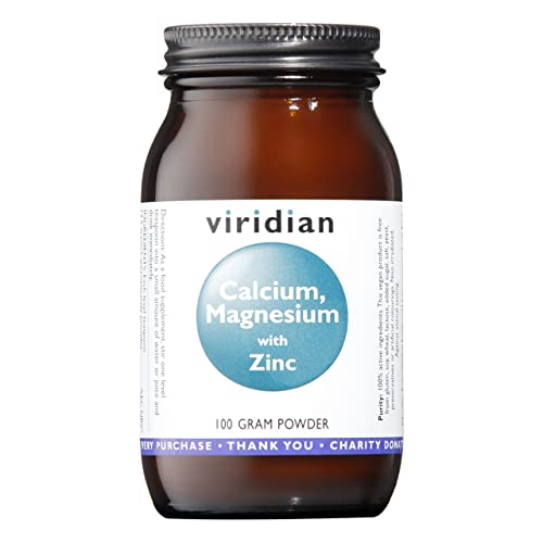 Viridian Calcio, Magnesio y Zinc con Vitamina C - 100 gr