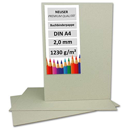 Livre de Fils en carton format A4 – Épaisseur 2 mm – Grammage : 1230 g/m² | Format : 29,7 x 21,0 cm | couleur : gris/marron