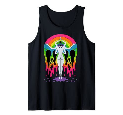 Psicodélico Abstracto Arte Desnudo Hippie Trippy Regalo Camiseta sin Mangas