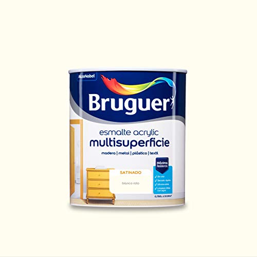 Bruguer Acrylic Multisuperficie Esmalte al agua Satinado Blanco Roto 750 ml