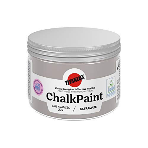 Titan - Chalk Paint Pintura a la Tiza (150 ml, Gris Francés)
