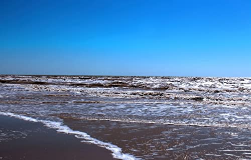 SPJOYSP para pintar por numeros españa maletin manualidades para niñas,Paisaje natural,Huellas en la playa,Mar de Azov,16X20 inch