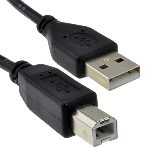 kenable USB 2,0 24AWG Alto Velocidad Cable Impresora Cable A a B Negro 1,5 m [1.5 Metros/1,5m]