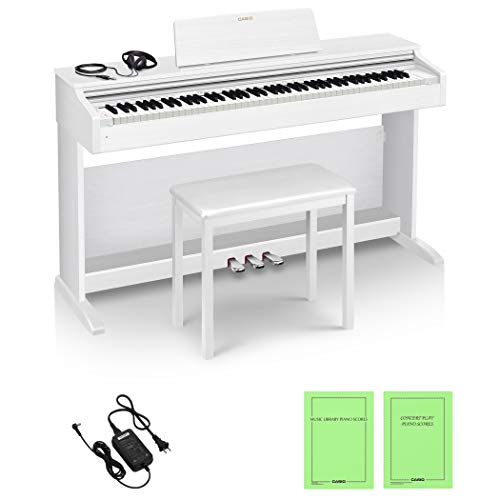 Casio AP-270WE 88keys Blanco piano digital - Teclado electrónico (18 W, 1417 mm, 432 mm, 821 mm, 36,6 kg, USB Tipo B)