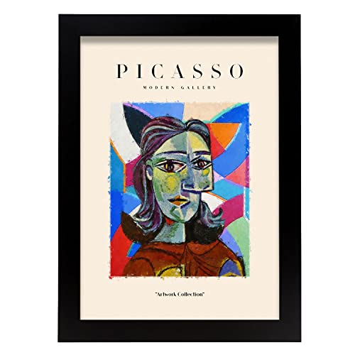 Nacnic Póster de Colección Picasso 26. Ilustraciones en Estilo Exhibición de Arte Surrealismo y Cubismo para la decoración de Interiores. Tamaño A4, sin Marco.