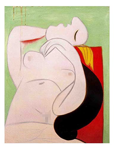 Dormir de Picasso Pintura Modernista Cubista Cuadros Decoracion Salon, Lienzos Cuadros Decoracion Dormitorios Hogar Decoración de Pared Cuadro y láminas(50x70cm 20