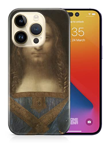 LEONARDO DA VINCI - Carcasa para iPhone 14 Pro Max, diseño de Salvador Mundi