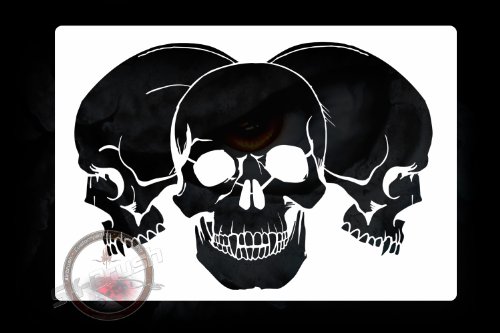 Stencil Skulls Group - Plantilla para aerógrafo, diseño de calaveras