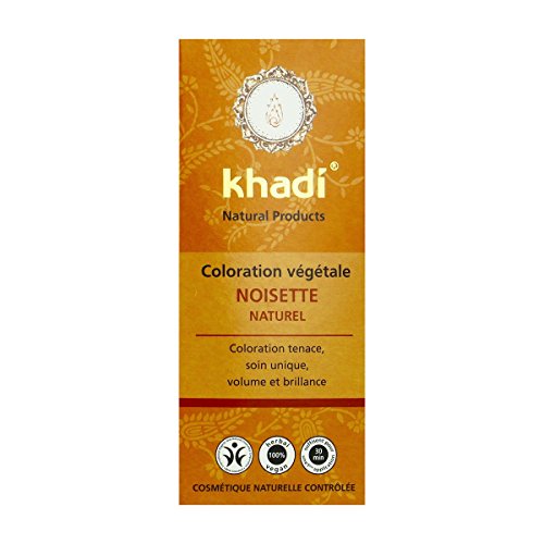 Khadi – Coloración vegetal de avellana natural, 100 g ecológica.