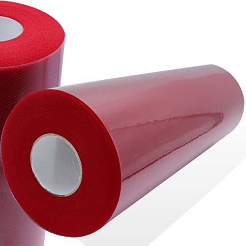 Leeyunbee Rollos de Tul 30 cm x 91 m, Rollo Tela de Tul, Carrete de Tulle, Bobina de Tul para Decoración de Mesa Boda Fiesta Navidad Cumpleaños Envolver Regalos Lazos Sillas Tutú Falda (Rojo)