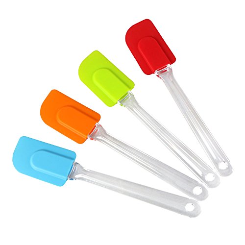 Vicloon Espátula Flexible de Silicona, 4 PCS Cocina Gadget y Herramientas para Hornear