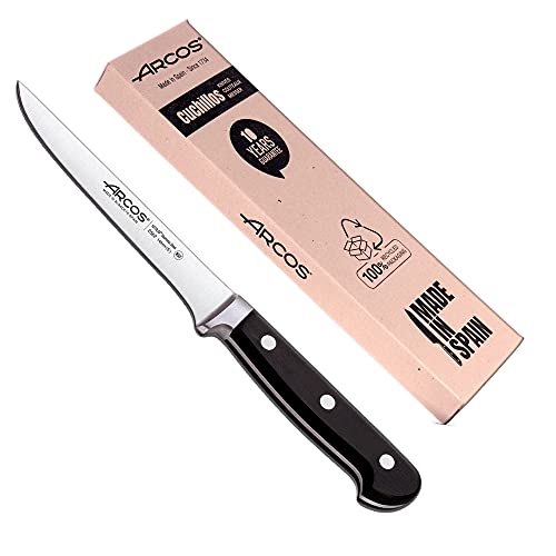 Arcos | Cuchillo de deshuesar| Cuchillo deshuesador | cuchillo deshuesador jamón | cuchillo deshuesador (140 mm) Clásica| Envase Eco | cuchillo puntilla jamonero