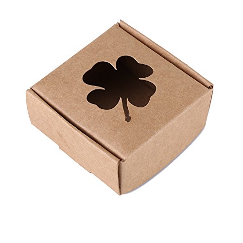 Biitfuu Cajas de panadería marrón de 10 Piezas Cajas de Embalaje de Regalo de cartón y Papel para jabón, Pasteles, Galletas, Pasteles pequeños, Pastel