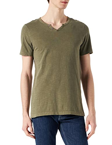 Jack & Jones JJESPLIT Neck tee SS Noos Camiseta, Verde Oscuro, XXL para Hombre