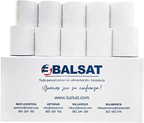 BALSAT Rollo Ticket 80x60 Termico - 80 ud. Papel Impresoras TPV