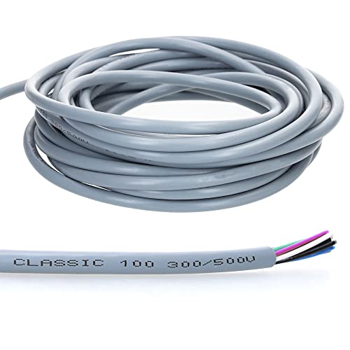 10 metros Lapp 00102044 Ölflex Classic 100 - Cable de control (10 m, 4 x 1 mm², sin conductor de protección verde-amarillo), 4 cables de PVC codificados por color, 4 conductores, cable de PVC