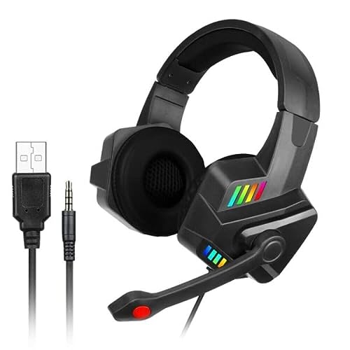 OISE ART STORE Trade Shop - Auriculares Gaming con micrófono para PC Ps4 Xbox Console Iluminación Led Rgb Gm301 -