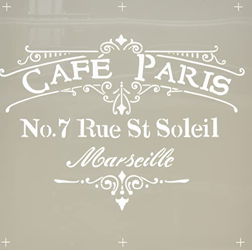 Rayher Plantilla Café Paris, Surtido, 30,5x30,5cm, SB-Bol 1unidad
