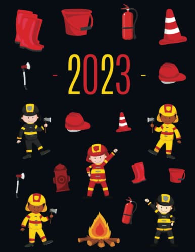 Bombero Agenda 2023: Planificador Mensual que Inspira Productividad | Con Calendario Mensual 2023