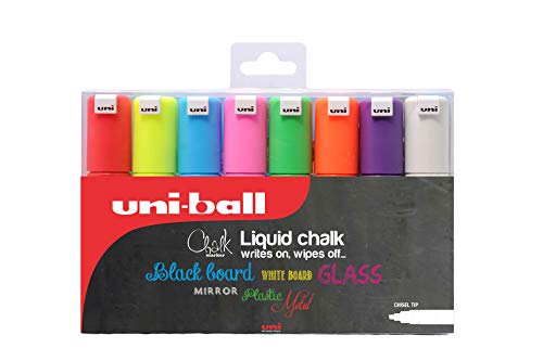 UNI Posca Set PC-8K Chalk Tiza Borrable - Pack de 8 rotuladores