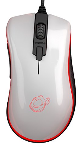 Raton Gaming Ozone Neon M50 - Mouse Gaming avanzado - Sensor Optico, Iluminación LED RGB, Tecnología OMRON, dpi 5000 Ajustable,Blanco Brillante