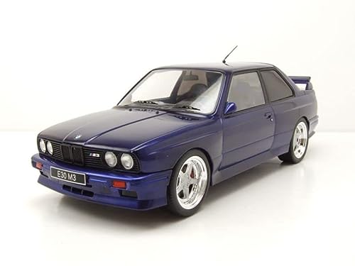 Ixo Compatible con BMW M3 E30 1989 azul oscuro metalizado modelo de coche 1:18