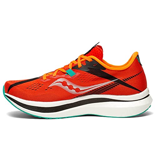 Saucony Endorphin Pro 2 - Tenis de correr para hombre, color escarlata/negro, talla 9, Escarlata/Negro, 42.5 EU