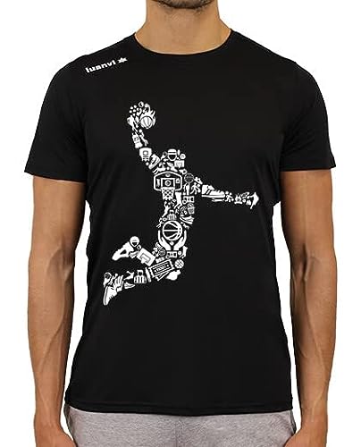latostadora Camiseta Deportiva Técnica Baloncesto Collage para Hombre - Negro M - Ref. 8605062-P
