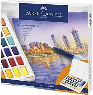 Faber-Castell 169748 - Estuche con 48 acuarelas de colores