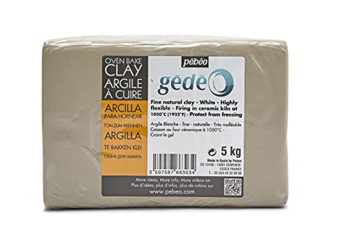 Pébéo 766303 Arcilla para cocer Blanco Pan de 5 kg