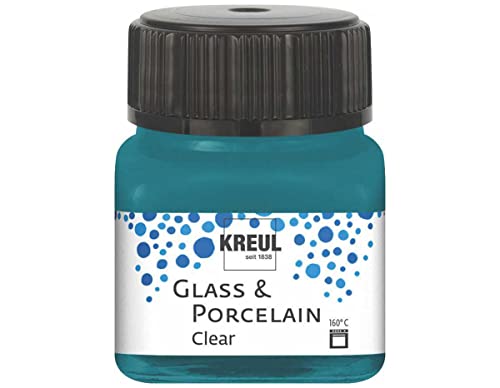 KREUL Cristal y Porcelana Transparente, Color Turquesa, 20 ml (16216)