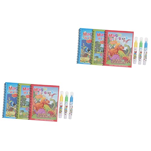 SAFIGLE 6 Uds Libro Pintura Para Colorear Boceto Actividad Infantil Reutilizable Encuadernado Y Almohadilla Graffiti Niños Pequeños Niño Unisex Revelar Dibujo Para Libros De Papel De Agua