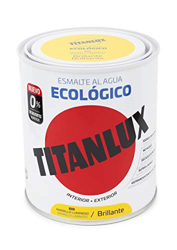 Titanlux Esmalte Ecológico Acrílico Mate 750 ml (Amarillo Luminoso 0533)