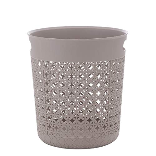 TsoLAY HSF PUEDE DE BASURA SIMPLE CON HANGE BAÑO ASIENTO DE BAJO PLÁSTICO DE BASURA DE BASURA CUANTE REDONDO Cesta de basura descubierta para baño, Cocina u Oficina (Color : B, Size : 24.5CM*27CM)