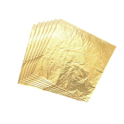 Pan de Oro de Imitación,100 Hojas de Hoja de Oro para Decoración de Uñas,Pinturas DIY,Decoración Artesanal