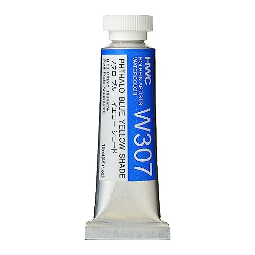 Holbein Artists Watercolor Phthalo Blue Yellow Shade 15ml by Holbein Artists Watercolor