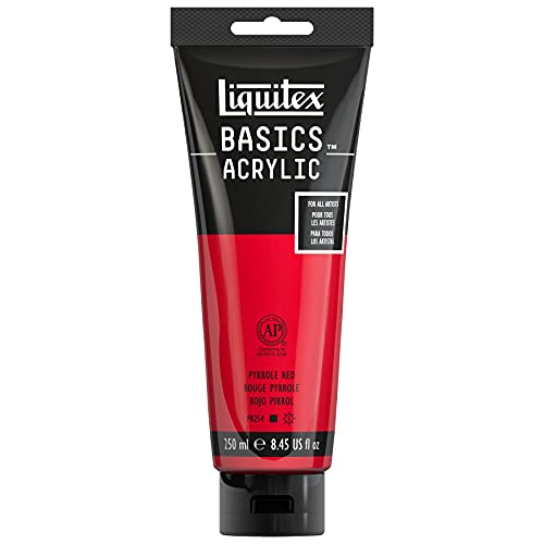 Liquitex Basic Acrylic - Tubo de Pintura Acrílica, 250 ML, Rojo (Rojo Pirrol)