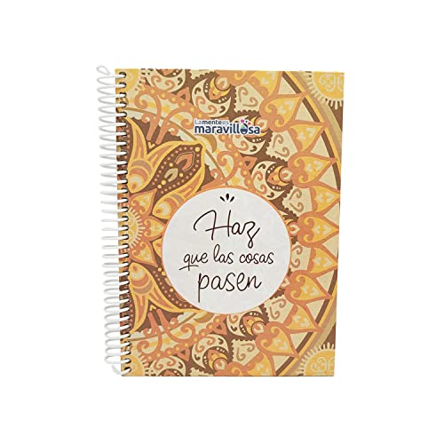 La mente es Maravillosa - Cuaderno A5 (Haz que las Cosas Pasen) Regalo práctico con dibujos graciosos (Diseño Mandala M)