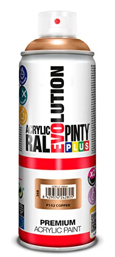 PINTYPLUS EVOLUTION Pintura Acrílica Brillo Spray 520cc Cobre Copper P152, Único, 300 g (Paquete de 1), 400