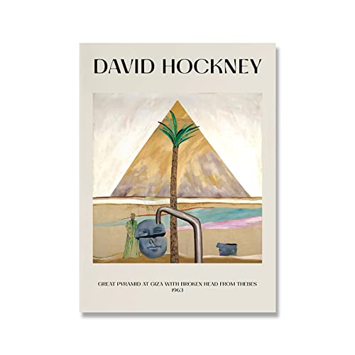 GFMODE Póster de David Hockney, Lienzo, Arte de Pared, Pintura Abstracta de David Hockney, Impresiones de David Hockney, imágenes estéticas para decoración del hogar, 50x70cmx1 sin Marco