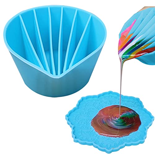 Tytlyworth Taza de color – Vasos divididos reutilizables para verter pintura, suministros de arte de pintura acrílica Fluid Art Resin Pouring Pouring DIY Making