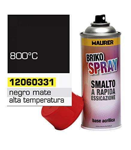 Pulverizador Spray Pintura Resistente Altas Temperaturas Negro Mate 400 ml.