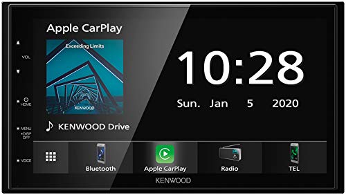 Pantalla con Radio y Navegación GPS - Equipo Multimedia para el Coche de 6.8 Pulgadas con CarPlay, Android Auto Bluetooth, Auto Radio 2 DIN Kenwood DMX5020BTS