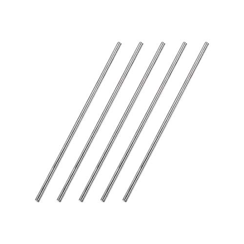 sourcing map Varillas Redondas Sólidas de Acero Inoxidable 304 3mm x 150mm para DIY, 5 Piezas