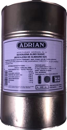 Berenjenas de Almagro IGP Aliño Suave 4 Kg