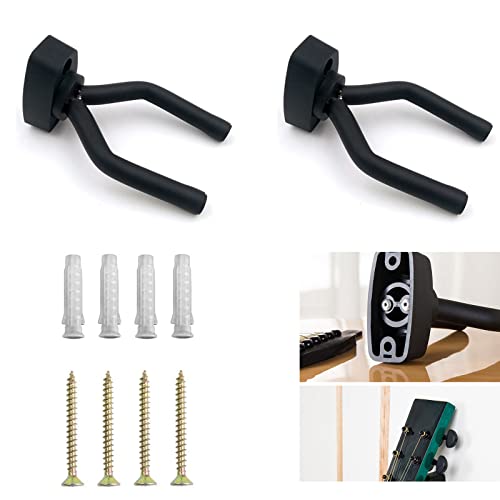 Soporte Pared Guitarra,Colgador de Pared para Guitarra,Oporte de Guitarra,Guitar Hanger,Colgador de Guitarra,Soporte para Guitarra con Esponja Protectora,Ganchos de Pared de Guitarra,2 Unidades