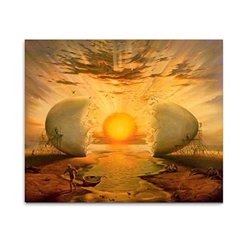 JZSDGB Salvador Dalì Pintura Reproducción de Carteles Cuadro en lienzo-impresión Obras de Arte-Cuadros famosos impreso sobre lienzo(Rayos de sol de huevo) 70x90cm(28x35in)sin marco