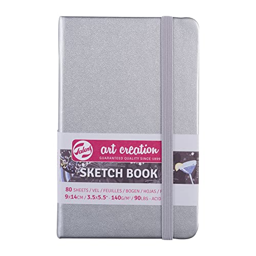 Talens Art Creation Cuaderno de bocetos (80 hojas, 9 x 14 cm), color plateado brillante